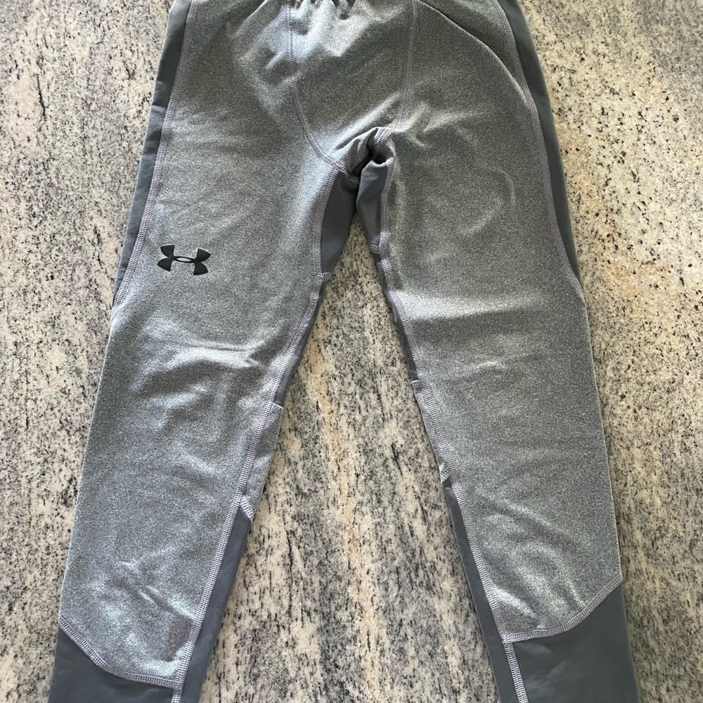 Under Armour Black and Gray ColdGear Leggings